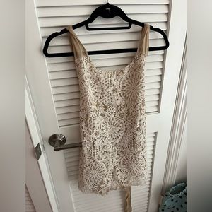 Alexis beige lace top